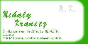 mihaly kranitz business card